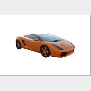 Lamborghini - Orange - Exotic Cars Posters and Art